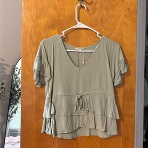 NWOT Sage green top